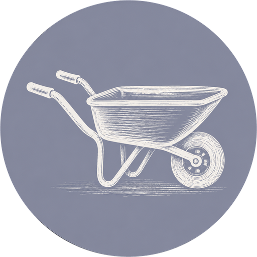 Symbol Schubkarre – Mithelfen