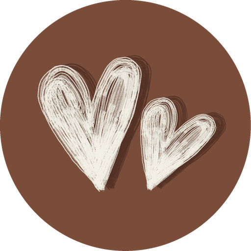 Symbol zwei Herzen – Annahme und Liebe